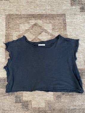 We The Free Distressed Crop Tee
